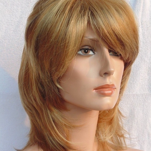 Medium Soft Shaggy Layered Tri-Color Wig main image 6